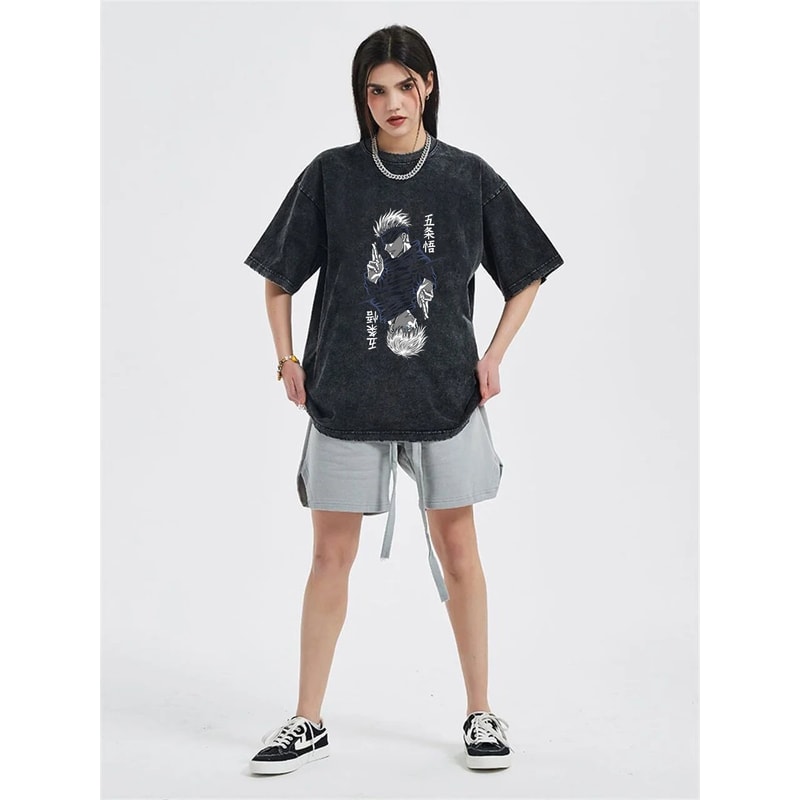 Japanese Oversized Shirts,Anime Japan T-Shirt,Anime Washed Cotton T Shirt,Harajuku Clothing, Unisex Oversized Tee, Gift for her,Gift for him - 3.jpg