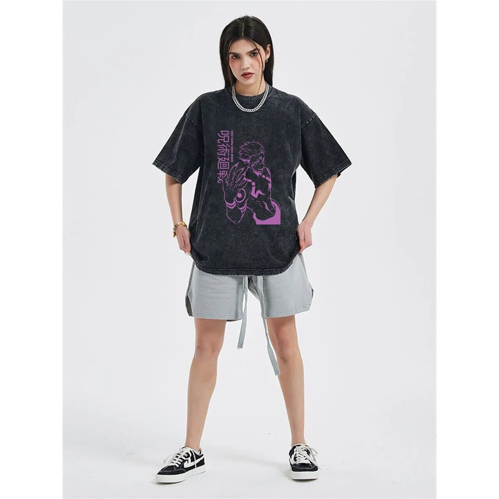 Japanese Oversized Shirts,Anime Japan T-Shirt,Anime Washed Cotton T Shirt,Harajuku Clothing, Unisex Oversized Tee, Gift for her,Gift for him - 3.jpg