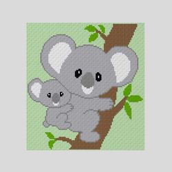 Crochet C2C Koalas graphgan blanket pattern PDF Download