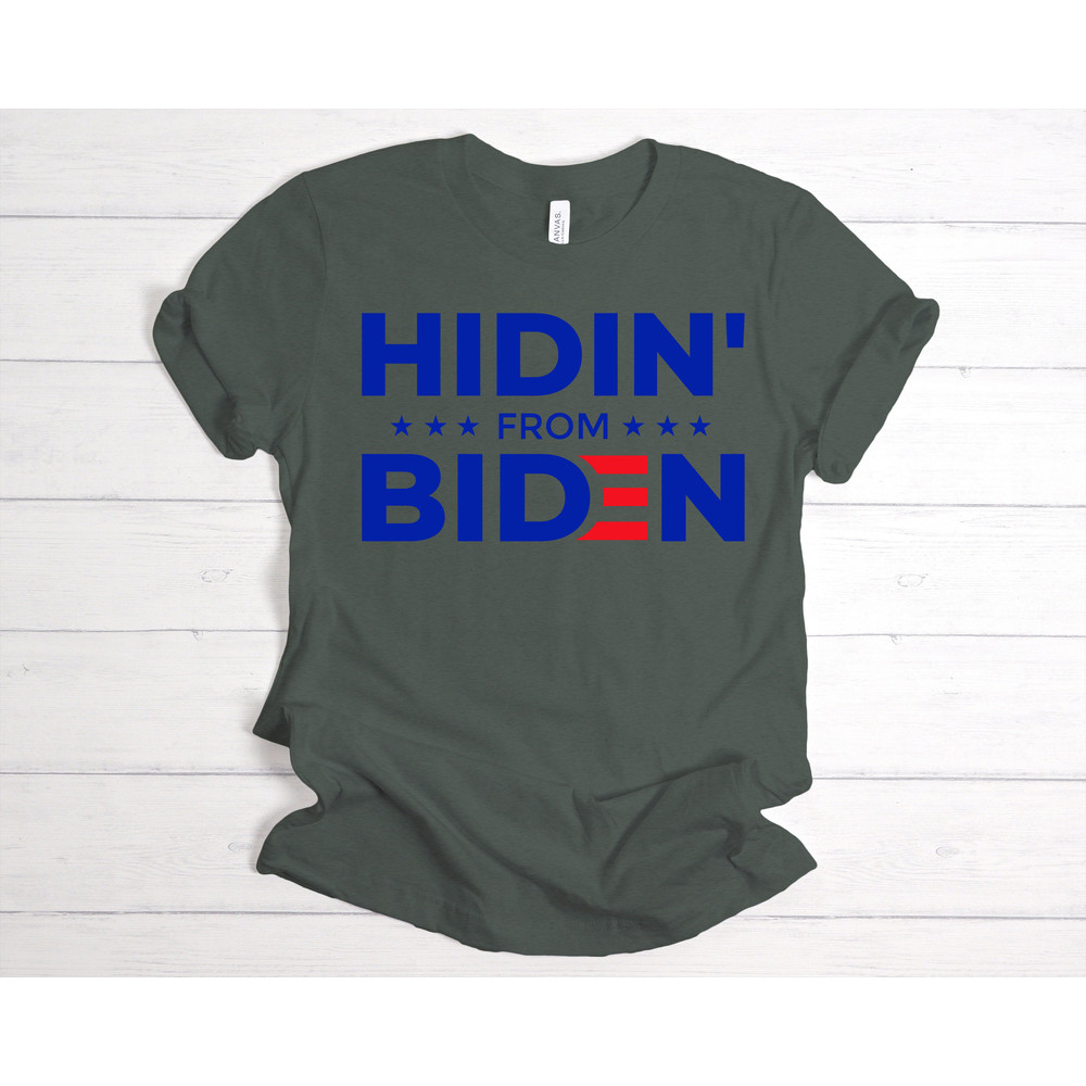 Funny Biden Political Shirt,Trump Election Tee,Unisex Anti-Biden Shirts,Hidin’ From Biden,Say No to Joe,Funny Political Shirt,Trump 2024 - 3.jpg