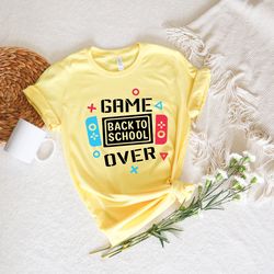 game over back to school game console shirt, 2022 funny first day of school shirt, teac
