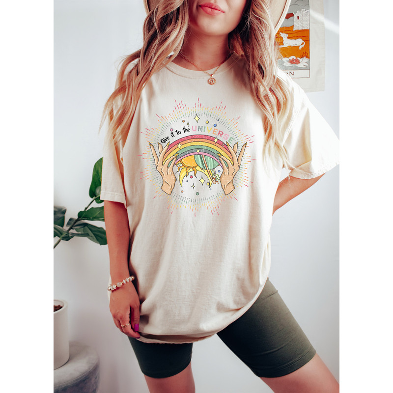 Give It To The Universe, Celestial Gay Shirt, Mystical Lesbian Shirt, Rainbow Color Pride Shirt, Gay Universe Tee, Gift For Gay, Pride Month - 2.jpg