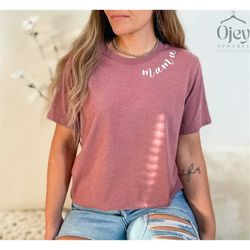 mama on crewneck shirt, mama on the neck, perfect mothers day shirt gift, gift for mother, soft cozy handmade shirt for