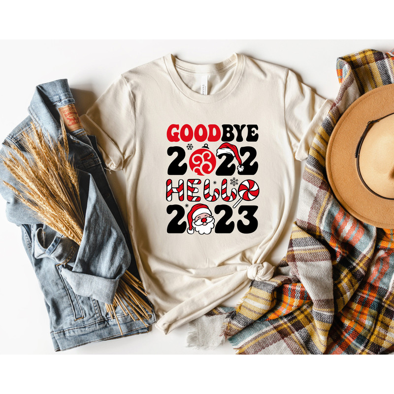 Goodbye 2022 Hello 2023 Shirt,New Year Sweatshirt,Christmas Crewneck,Holly Jolly Christmas,Holly Spirit Christmas Shirt,Cute Christmas Gift - 3.jpg