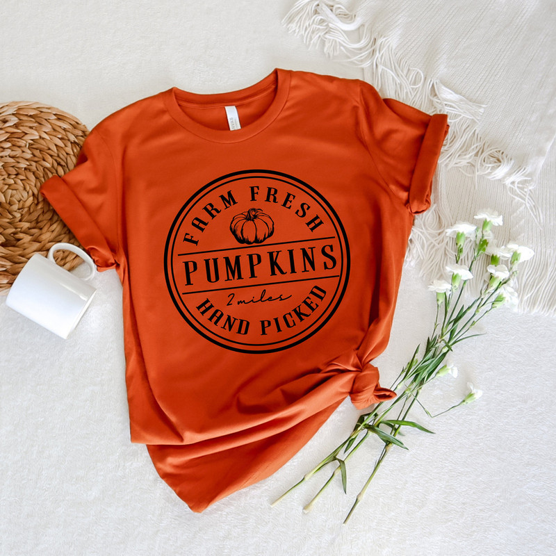 Hand Picked Farm Fresh Pumpkins Crewneck Sweatshirt or Tee,Fall T-Shirts,Fall Sweatshirts,Happy Thanksgiving,2022 Fall,Fall Outfit,Fall Vibe - 2.jpg
