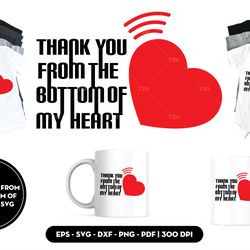 Thank you from the bottom of my heart SVG