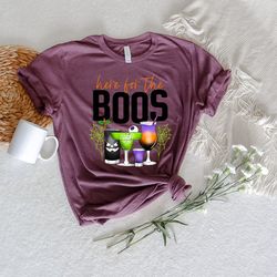 here for the boos shirt, halloween scary glasses shirt, 2022 funny halloween shirt, hall