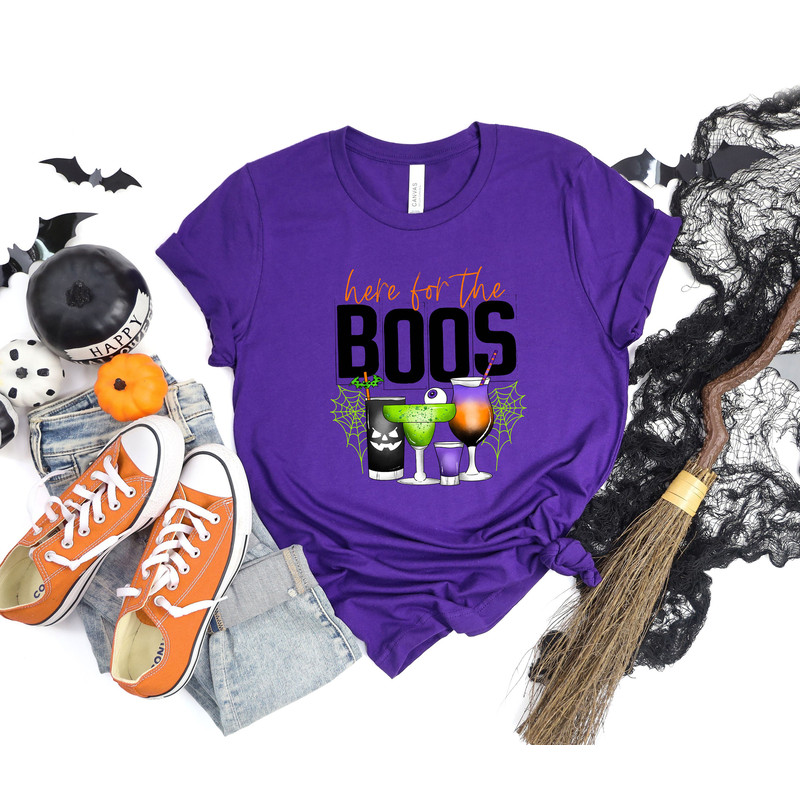 Here For The Boos Shirt,Halloween Scary Glasses Shirt,2022 Funny Halloween Shirt,Halloween Gift,Halloween Party Outfit,Family Halloween Vibe - 2.jpg