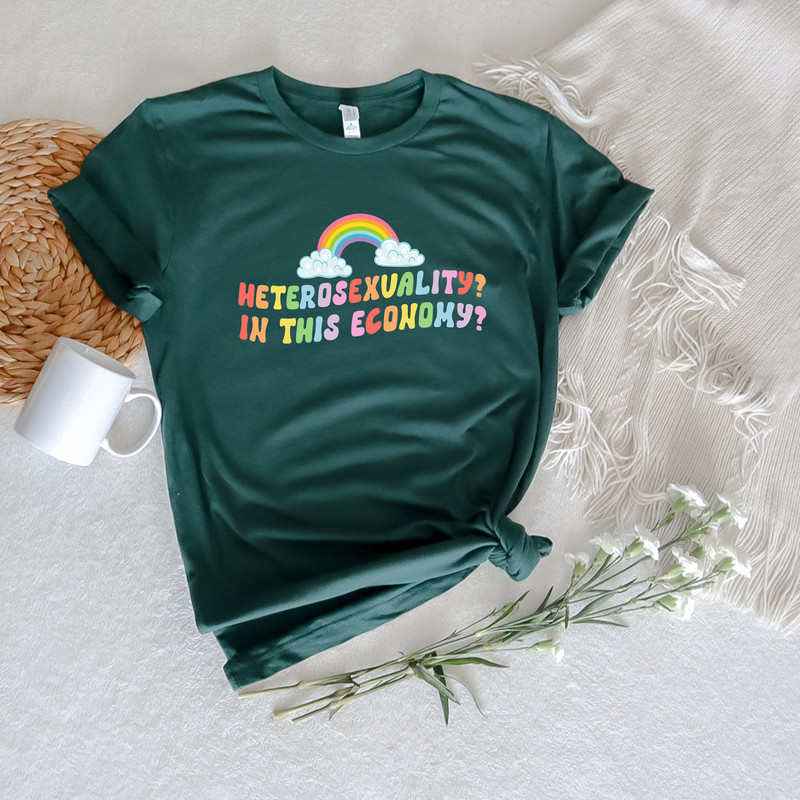 Heterosexuality In This Economy,Retro Comfort Pride Shirt, Rainbow Colors LGBTQ Shirt, Funny Gay Shirt, Queer Art Shirts, Trans Pride Tshirt - 2.jpg