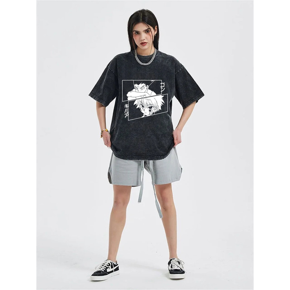 Unisex oversized vintage anime Tshirt, aesthetic clothing, Cotton washed shirts, graphic anime tee, anime manga shirts,anime lover gifts - 3.jpg