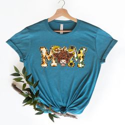 highland cow shirt, cow mom shirt, howdy mama shirt, personalized mothers day shirt,