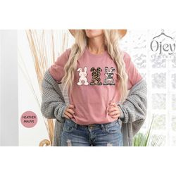 cute easter bunny shirt, leopard bunny shirts, easter bunny shirts, floral bunny shirts, family easter shirts, easter gi