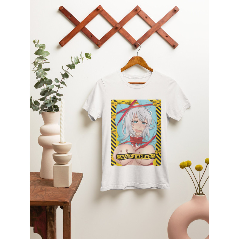 Waifu ahead T-shirt, Anime shirt, Anime merch, Anime graphic tee, Waifu shirt, Anime lover gift, Manga lover gift, Manga waifu shirt - 5.jpg