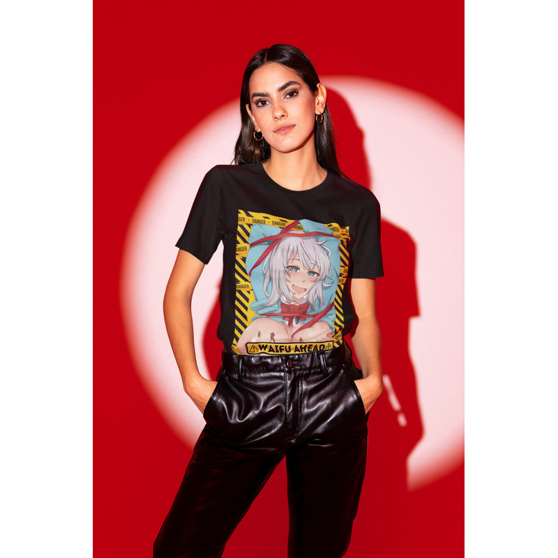 Waifu ahead T-shirt, Anime shirt, Anime merch, Anime graphic tee, Waifu shirt, Anime lover gift, Manga lover gift, Manga waifu shirt - 9.jpg