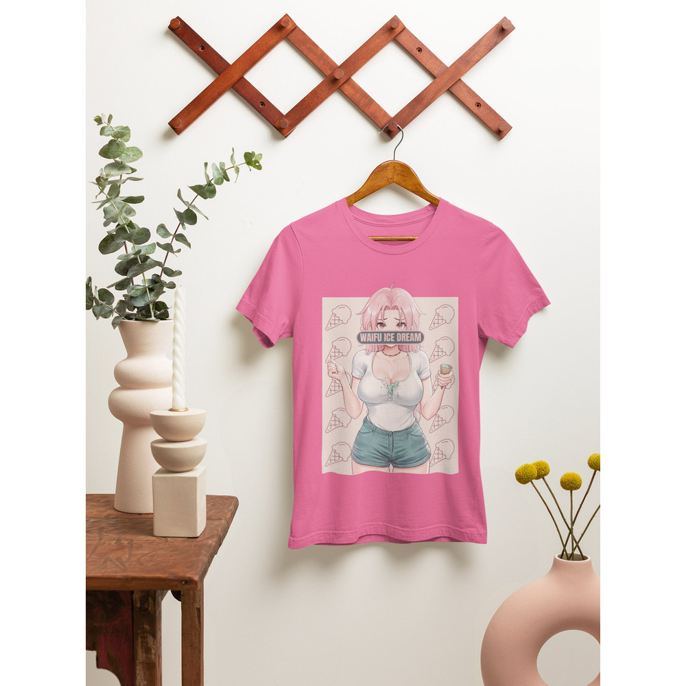Waifu ice dream T-shirt, Anime shirt, Anime merch, Anime graphic tee, Waifu shirt, Anime lover gift, Manga lover gift, Manga waifu shirt - 3.jpg