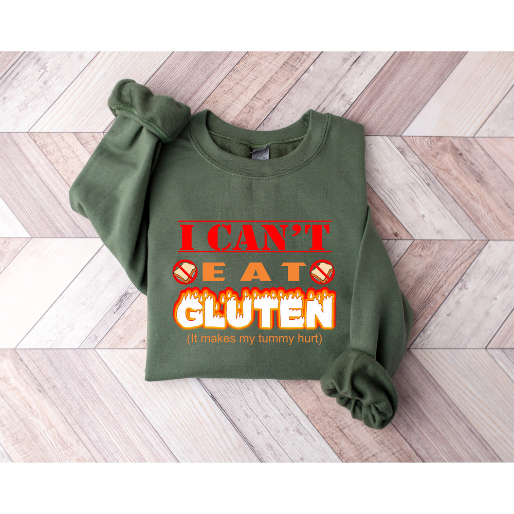 I Can't Eat Gluten It Makes My Tummy Hurts, Funny Gluten Intolerant Shirt, Celiac Meme Shirt, Sarcastic Shirt, Funny Trendy Aesthetic Shirts - 2.jpg