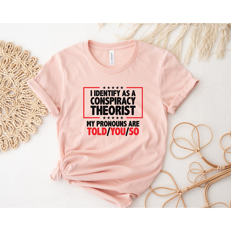 Identify As A Conspiracy Theorist My Pronouns Are Told You So Shirt, Funny Pronoun Shirt, Conspiracy Theorist Shirt, Equality Shirt, Her Tee - 2.jpg