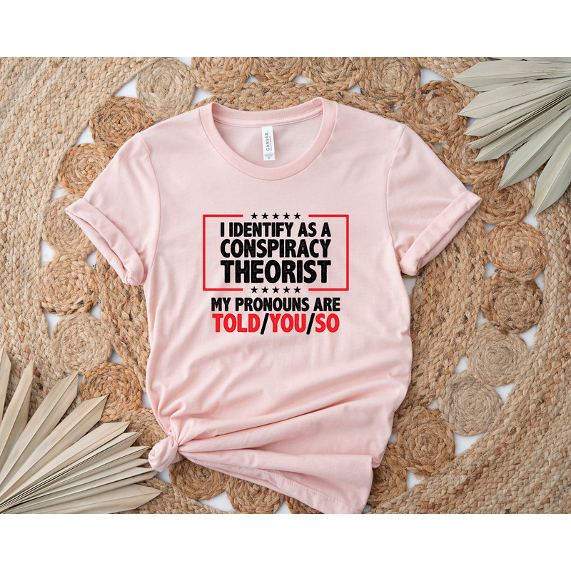 Identify As A Conspiracy Theorist My Pronouns Are Told You So Shirt, Funny Pronoun Shirt, Conspiracy Theorist Shirt, Equality Shirt, Her Tee - 3.jpg