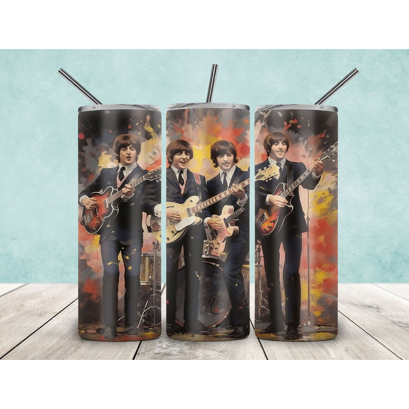 The Beatles 20oz Skinny Tumbler Sublimation, The Beatles Sublimations, The Beatles Tumbler PNG, 20oz Skinny Tumbler Wrap, The Beatles PNG.jpg