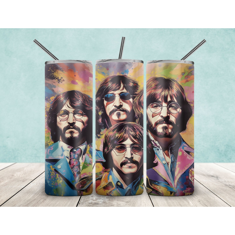 The Beatles 20oz Skinny Tumbler Sublimation, The Beatles Sublimations, The Beatles Tumbler PNG, 20oz Skinny Tumbler Wrap, The Beatles PNG-7.jpg