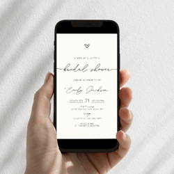 Modern Bridal Shower Evite Minimalist Bridal Shower Electronic Invitation Text Evite Editable Template iPhone SMS Invite
