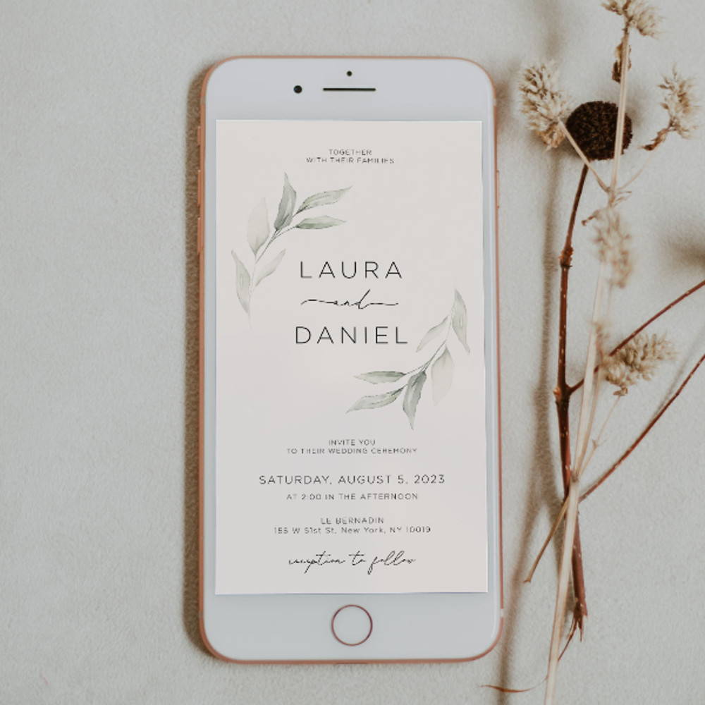 greenery-wedding-evite