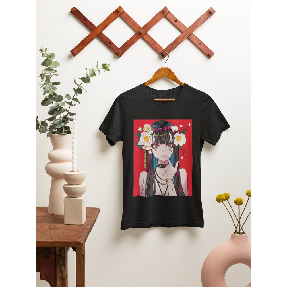 Anime girl T-shirt, Anime shirt, Anime merch, Anime graphic tee, Waifu shirt, Anime lover gift, Manga lover gift, Manga waifu shirt - 1.jpg