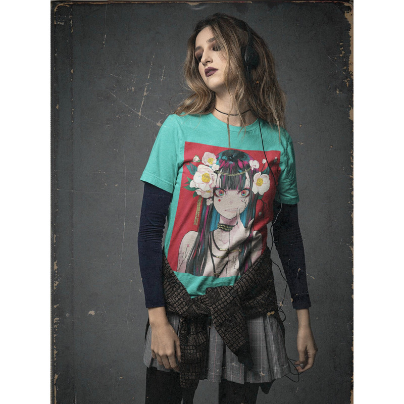 Anime girl T-shirt, Anime shirt, Anime merch, Anime graphic tee, Waifu shirt, Anime lover gift, Manga lover gift, Manga waifu shirt - 9.jpg