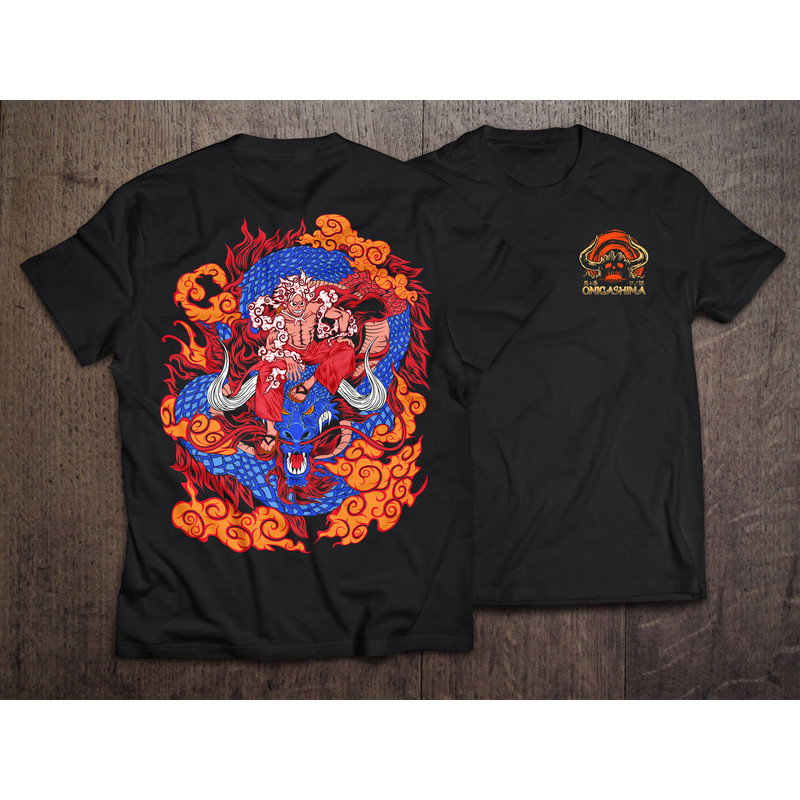Gear 5th Sun God Nika X Kaido King of the Beast - Wanokuni - Straw Hat Anime Unisex Short Sleeve T-Shirt - 1.jpg