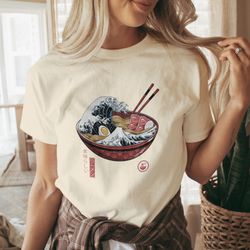 japanese noodle t shirt, japanese shirt, anime crewneck t-shirt, anime movie shirt, funny anime shirt, vintage anime t s