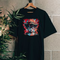 psychedelic luffy t-shirt