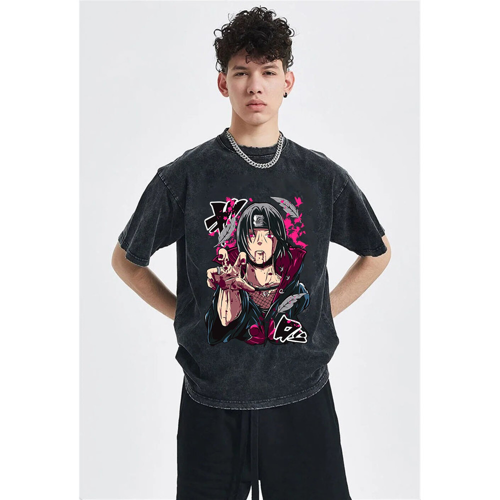 Unisex oversized vintage anime Shirt, Anime Japan T-Shirt, Anime Washed Cotton T Shirt, Anime Lover Gift, Retro Anime Tee, For Men and Women - 2.jpg