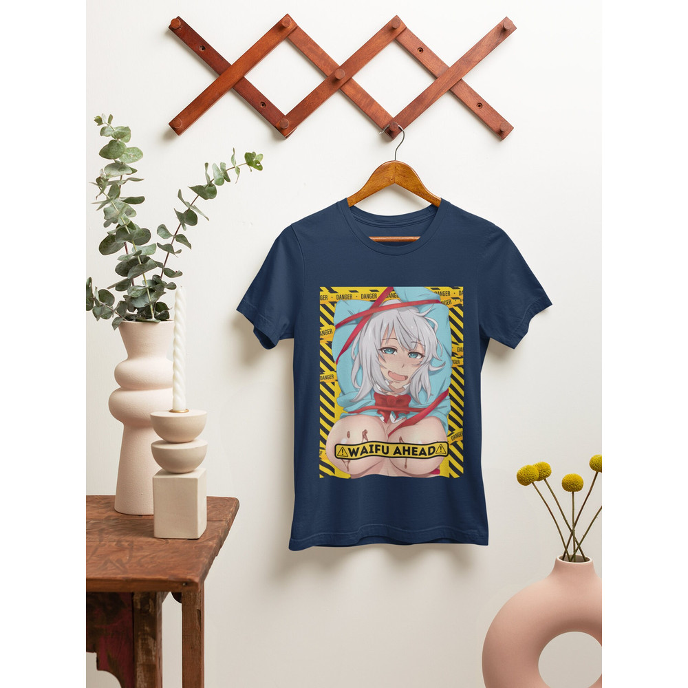 Waifu ahead T-shirt, Anime shirt, Anime merch, Anime graphic tee, Waifu shirt, Anime lover gift, Manga lover gift, Manga waifu shirt - 3.jpg