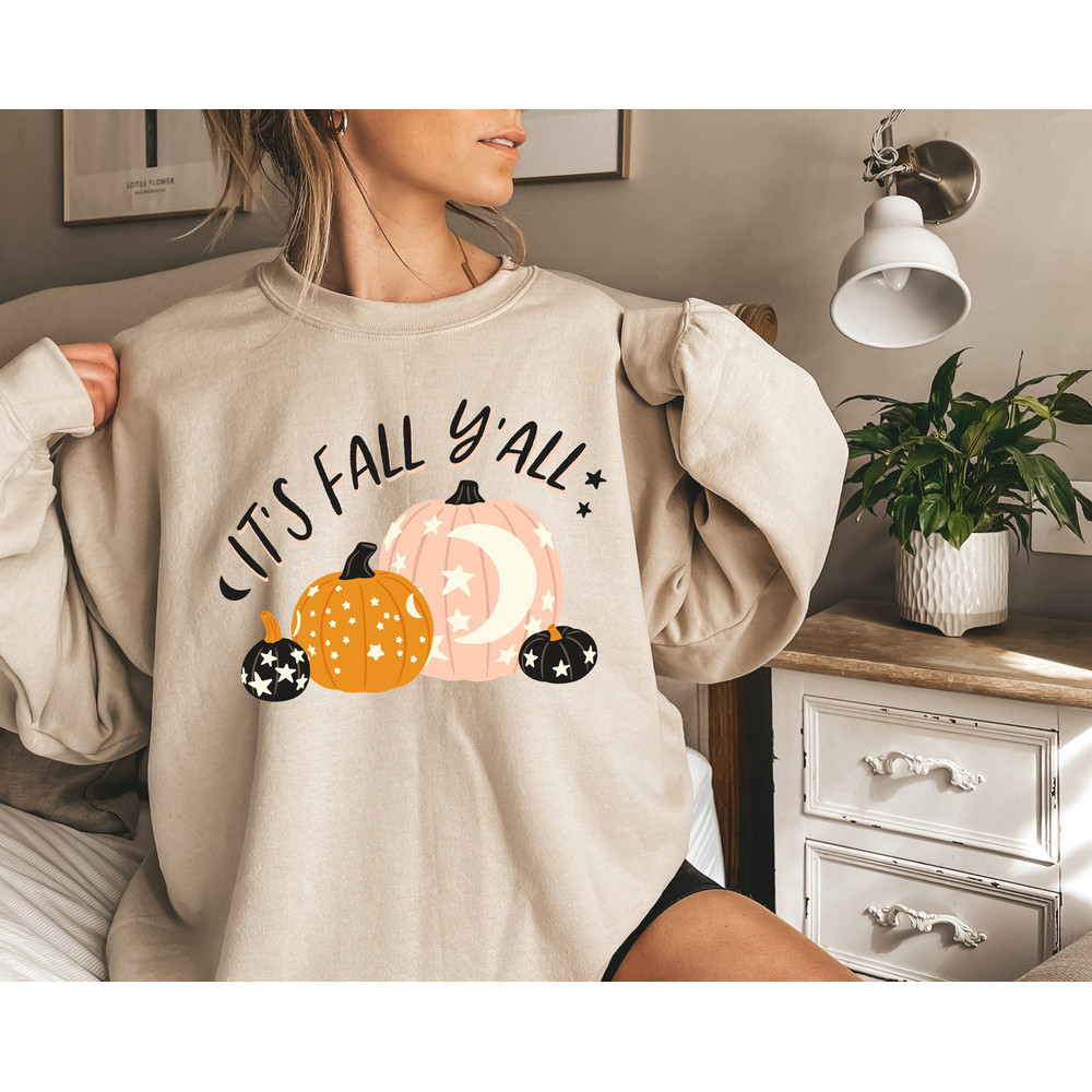 It's Fall Y'All Shirt,Leopard Print Fall Shirt,Thanksgiving Sweatshirt,Oversize Sweatshirt,Hello Pumpkin,Fall Vibes,Peace Love Thanksgiving - 1.jpg