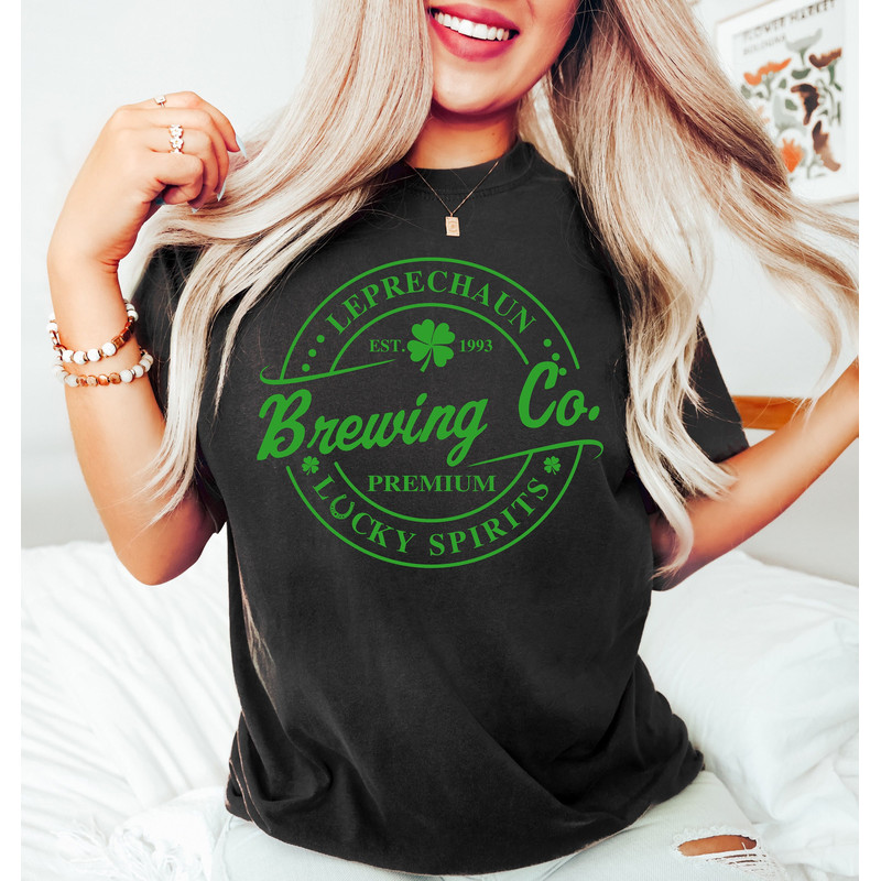 Leprechaun Lucky Spirits Premium Brewing Co Est 1993,St Patricks Day Shirt,Shamrock Shirt,Slainte Shirt,Irish Gift Shirt,2023 St Patrick Tee - 1.jpg