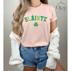 slainte shirt, lucky st. patrick shirt, lucky irish shirt, st. patrick day t-shirt,  shamrock st. patrick shirt