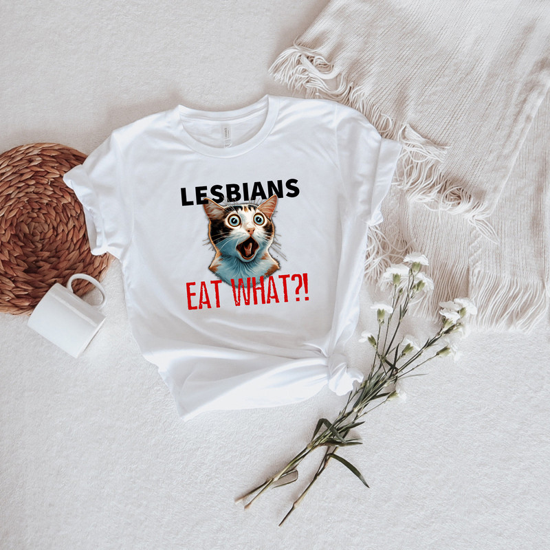 Lesbians Eat What,Gay Cat Shirt,Lesbian Cat Shirt,Cat Sweatshirt,Pride Month Shirt,Funny LGBTQ Shirt,Pride Ally Gift,Trans Shirt,Rainbow Tee - 3.jpg
