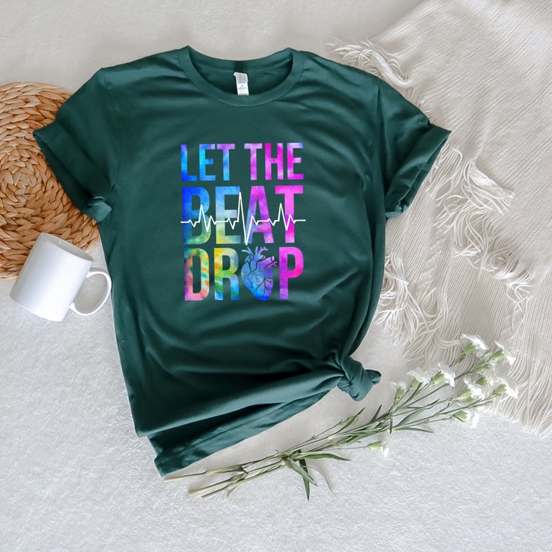 Let The Beat Drop, Watercolor Nurse Shirt, Adenosine Shirts, Trendy Nurse Tshirt, Critical Care Nurse Shirts, Nurse Week Tee, Gift For Nurse - 3.jpg