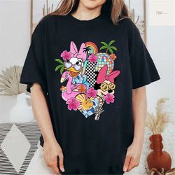 minnie and daisy shirt, minnie and daisy summer shirt, beach shirt, summer shirt, disney women beach shirt, summer girls