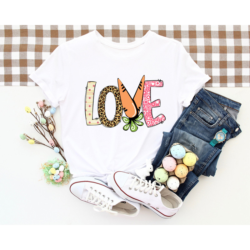 Love Bunny Shirt, Easter Love Bunny Shirt,Easter Shirt,Leopard Bunny Shirt,Easter Carrot Matching Shirt,Carrot Bunny Shirt, Cute Bunny Shirt - 3.jpg