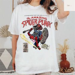 vintage the amazing spider-punk, spider-man across shirt, the spider-verse shirt, spiderman comic shirt, spiderman shirt