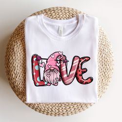 love gnome valentines shirt, valentines gnome sweatshirt, cute valentines day gift, happ