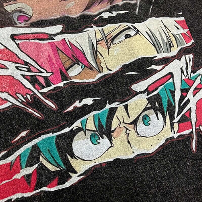 Acid Japanese T-shirt, Anime Print Tee Shirt, Street Style Cotton Unisex Tee, Harajuku Kanji Top - 5.jpg