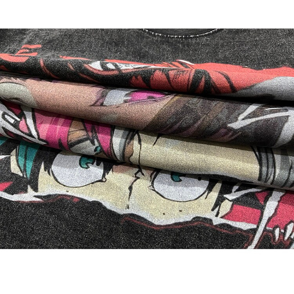 Acid Japanese T-shirt, Anime Print Tee Shirt, Street Style Cotton Unisex Tee, Harajuku Kanji Top - 7.jpg