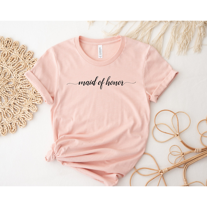 Maid of Honor Tshirt,Maid of Honor Shirt,Maid of Honor Obviously,Bridesmaid Shirt,Vintage Bridal Party Gift,Retro Bridesmaid Gift,Bridal Tee - 3.jpg