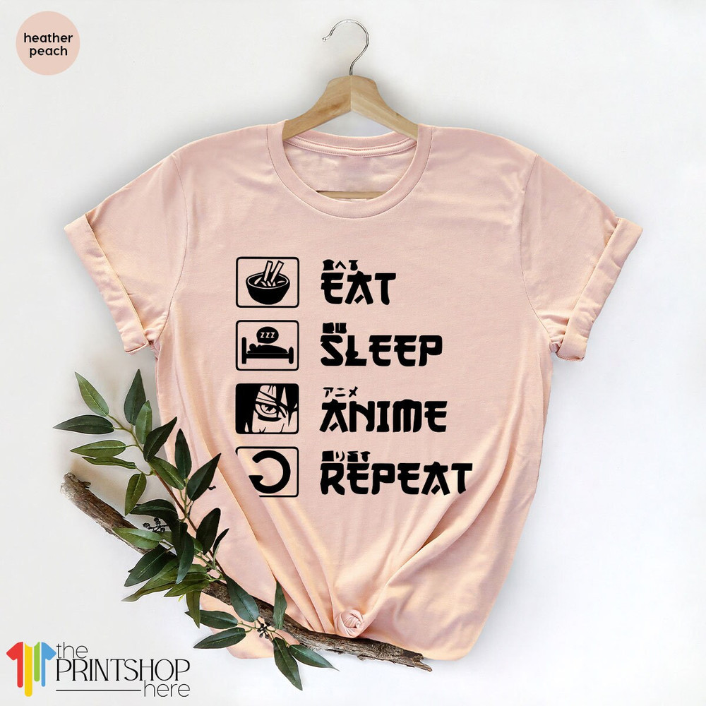 Anime TShirt, Anime T Shirt, Korean Drama Shirt, Japanese Manga Shirt, Eat Sleep Anime Repeat, Otaku TShirt, Anime Lover Gift - 6.jpg