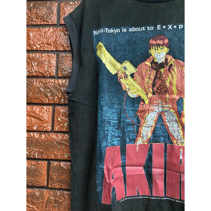 Distressed Akira Japanese Cyber Punk Anime 1988 Movie Poster Sleeveless T Shirt Japanese Cyberpunk Anime Pop Culture T Shirt Size L - 3.jpg