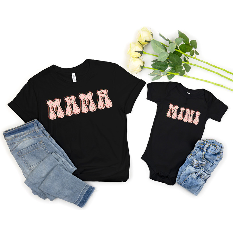 Mama and Mini Matching Shirts, Mama and Mini Retro T-Shirt, Mommy and Me Matching Shirts, Retro Mama Shirt, Mothers Day Gift,Baby and Mama - 2.jpg