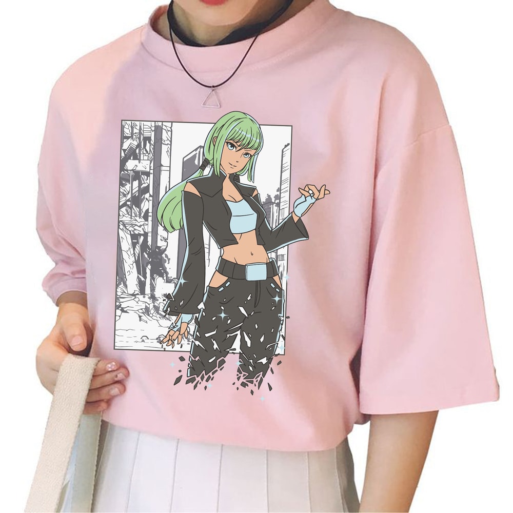 Harajuku Anime Girl T-Shirt, Green Hair Girl Shirt, Kawaii Shirt, Manga T-Shirt, Grunge Girl Shirt, Cool Anime Shirt, Gift for Anime Lover - 1.jpg