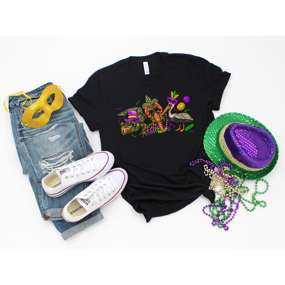 Mardi Gras Alligator Crawfish Shirt,Mardi Gras Carnival Shirt,Flower De Luce Shirt,Fat Tuesday Tee,Vintage Mardi Gras,Mardi Gras Sweatshirts - 3.jpg